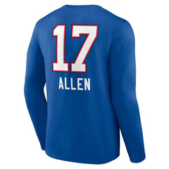 Josh Allen Buffalo Bills Team Wordmark Long Sleeve T-Shirt - Royal sale