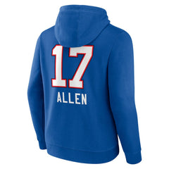 Josh Allen Buffalo Bills Team Wordmark Pullover Hoodie - Royal sale