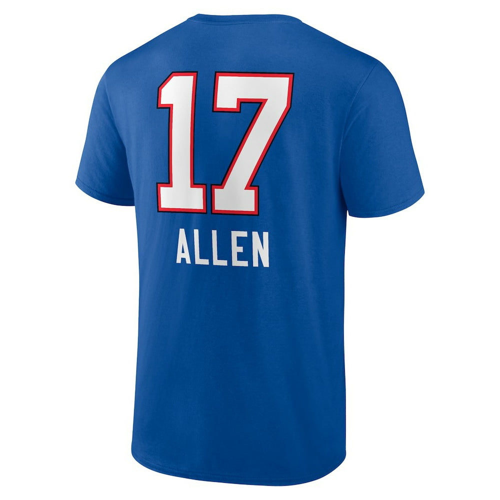 Josh Allen Buffalo Bills Team Wordmark Name & Number T-Shirt - Royal online