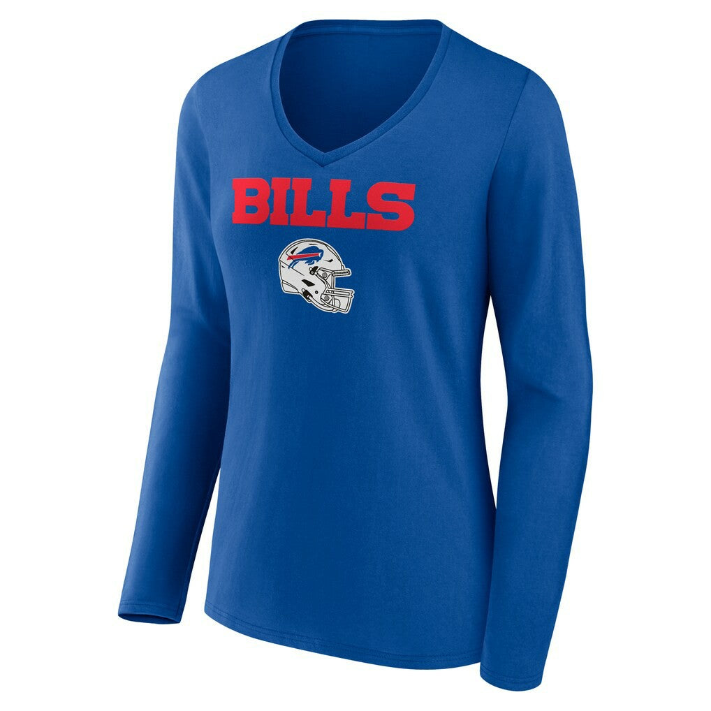 Josh Allen Buffalo Bills Women's Team Wordmark Long Sleeve V-Neck T-Shirt - Royal online