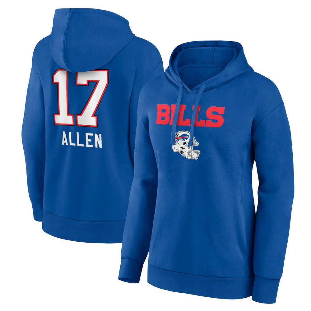 Josh Allen Buffalo Bills Women's Team Wordmark Pullover Hoodie - Royal on sale
