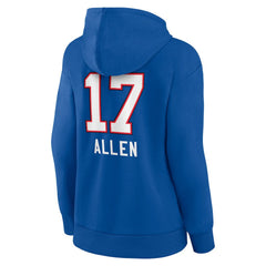 Josh Allen Buffalo Bills Women's Team Wordmark Pullover Hoodie - Royal on sale