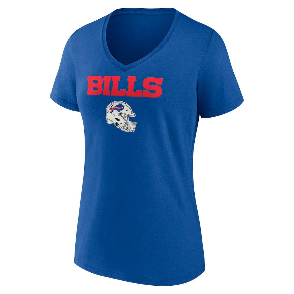 Josh Allen Buffalo Bills Women's Team Wordmark Name & Number V-Neck T-Shirt - Royal discount