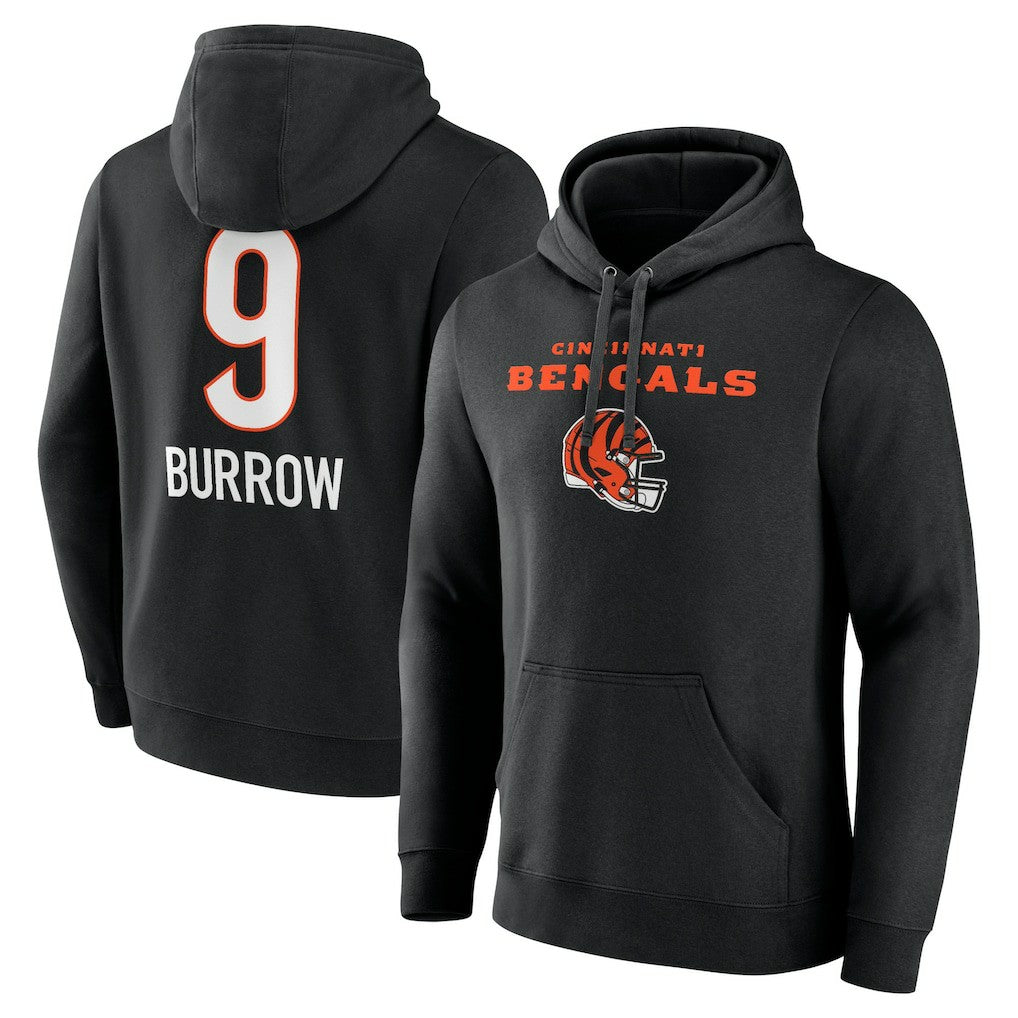 Joe Burrow Cincinnati Bengals Team Wordmark Pullover Hoodie - Black cheap