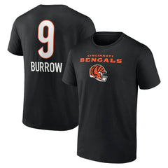 Joe Burrow Cincinnati Bengals Team Wordmark Name & Number T-Shirt - Black online