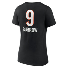 Joe Burrow Cincinnati Bengals Women's Team Wordmark Name & Number V-Neck T-Shirt - Black discount
