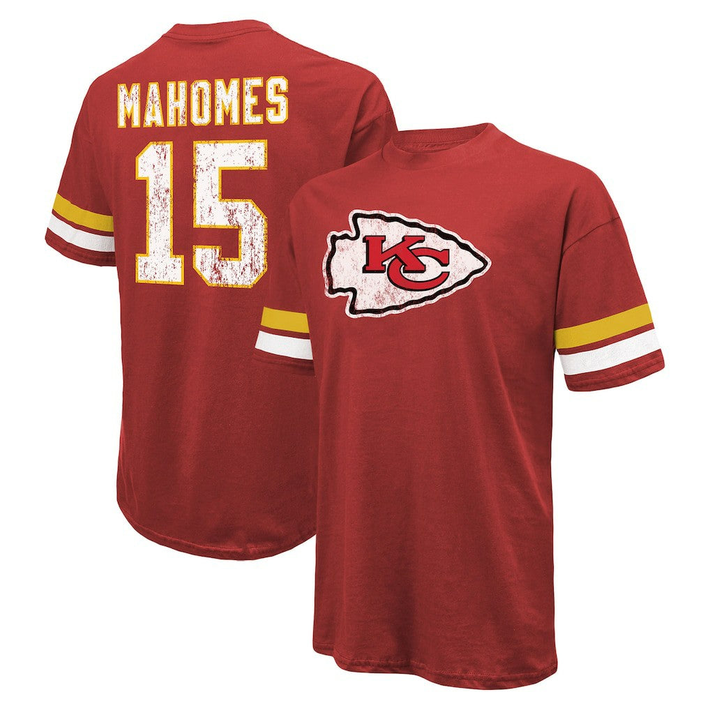 Patrick Mahomes Kansas City Chiefs Majestic Threads Name & Number Oversize Fit T-Shirt - Red sale