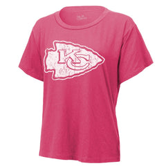 Patrick Mahomes Kansas City Chiefs Majestic Threads Women's Name & Number T-Shirt - Pink outlet