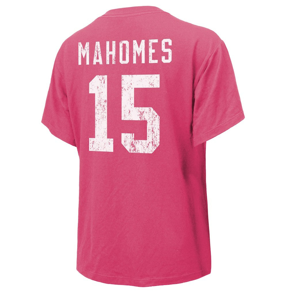 Patrick Mahomes Kansas City Chiefs Majestic Threads Women's Name & Number T-Shirt - Pink outlet