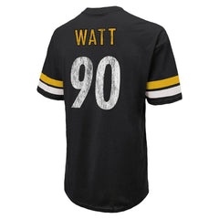 T.J. Watt Pittsburgh Steelers Majestic Threads Name & Number Oversize Fit T-Shirt - Black outlet