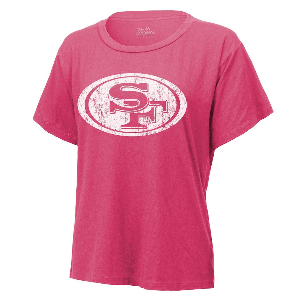 Christian McCaffrey San Francisco 49ers Majestic Threads Women's Name & Number T-Shirt - Pink cheap