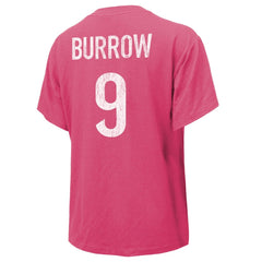 Joe Burrow Cincinnati Bengals Majestic Threads Women's Name & Number T-Shirt - Pink outlet