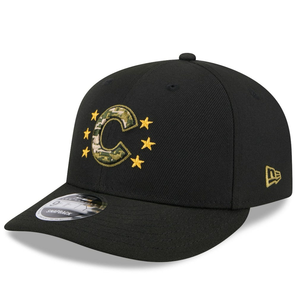 Chicago Cubs 2024 Armed Forces Day Low Profile 9FIFTY Snapback Hat - Black | New Era