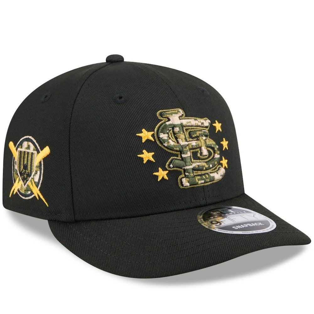 St. Louis Cardinals 2024 Armed Forces Day Low Profile 9FIFTY Snapback Hat - Black | New Era