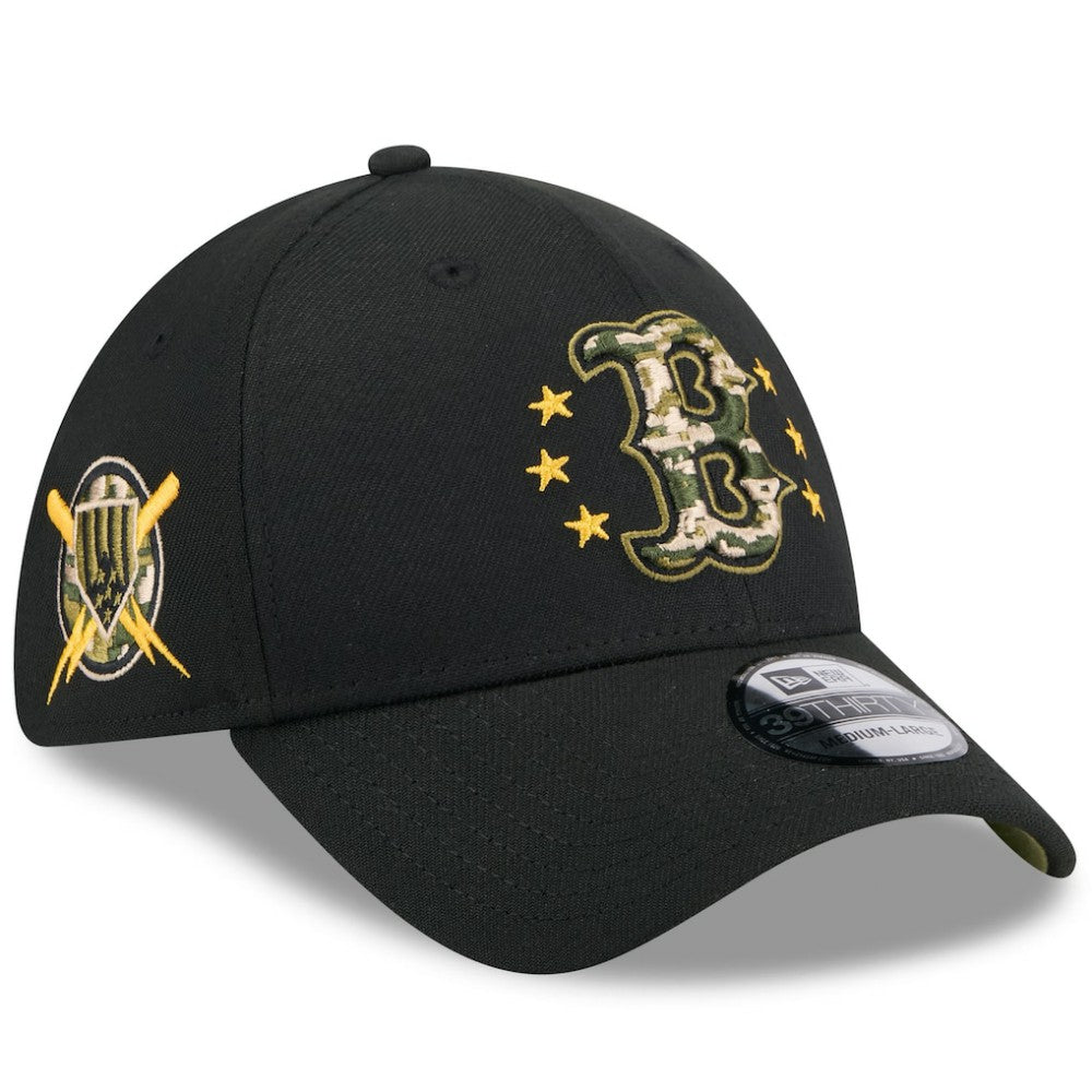 Boston Red Sox 2024 Armed Forces Day 39THIRTY Flex Hat - Black | New Era
