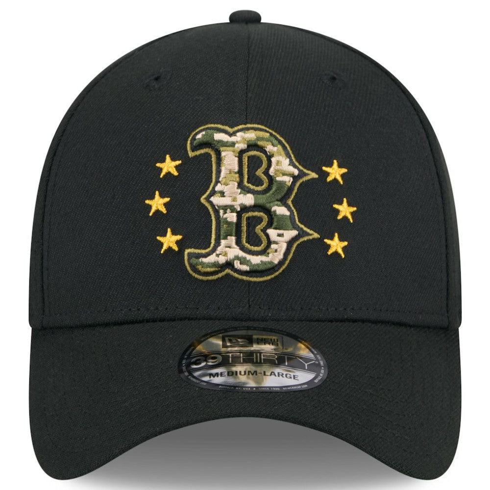 Boston Red Sox 2024 Armed Forces Day 39THIRTY Flex Hat - Black | New Era