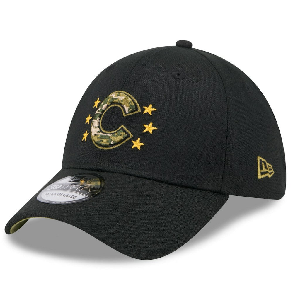 Chicago Cubs 2024 Armed Forces Day 39THIRTY Flex Hat - Black | New Era