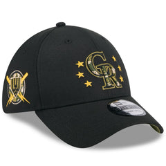Colorado Rockies 2024 Armed Forces Day 39THIRTY Flex Hat - Black | New Era