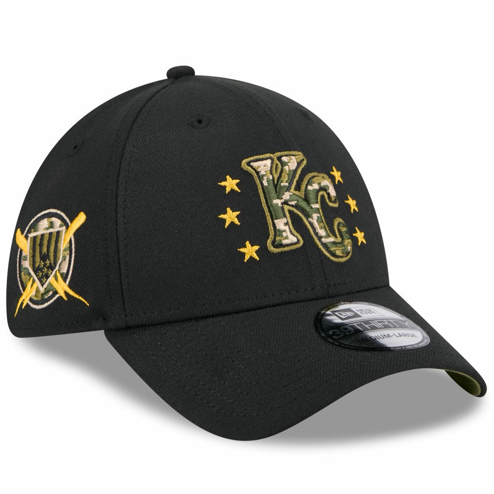 Kansas City Royals 2024 Armed Forces Day 39THIRTY Flex Hat - Black | New Era