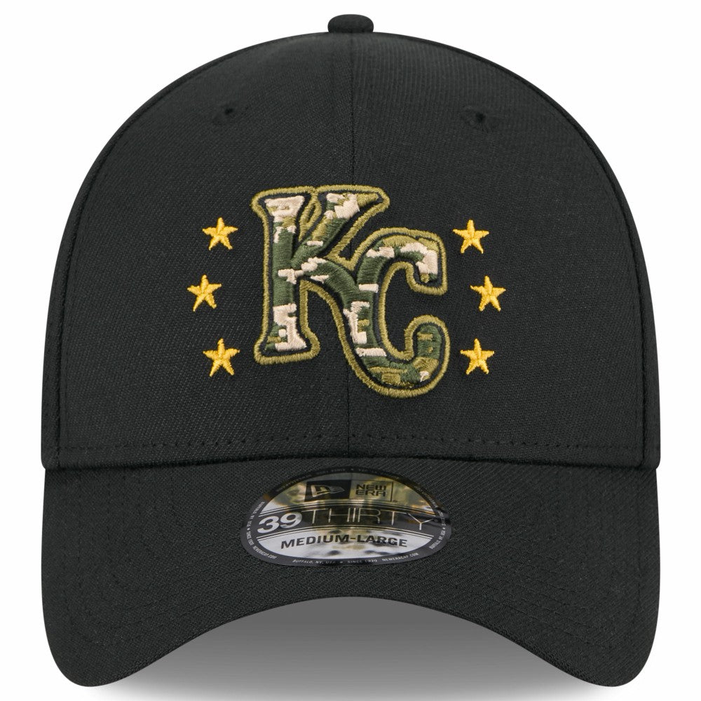 Kansas City Royals 2024 Armed Forces Day 39THIRTY Flex Hat - Black | New Era