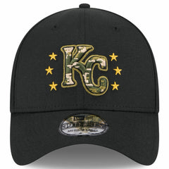 Kansas City Royals 2024 Armed Forces Day 39THIRTY Flex Hat - Black | New Era