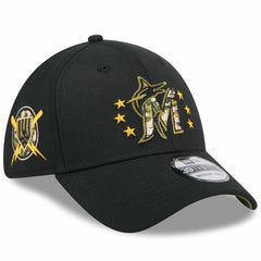Miami Marlins 2024 Armed Forces Day 39THIRTY Flex Hat - Black | New Era