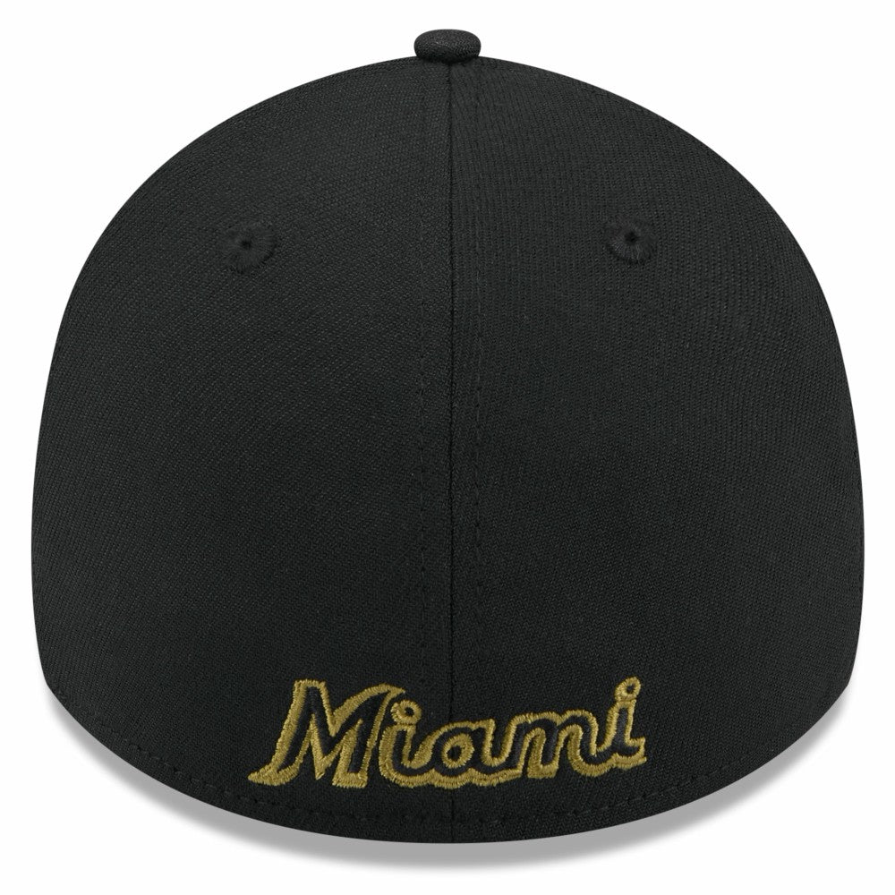 Miami Marlins 2024 Armed Forces Day 39THIRTY Flex Hat - Black | New Era