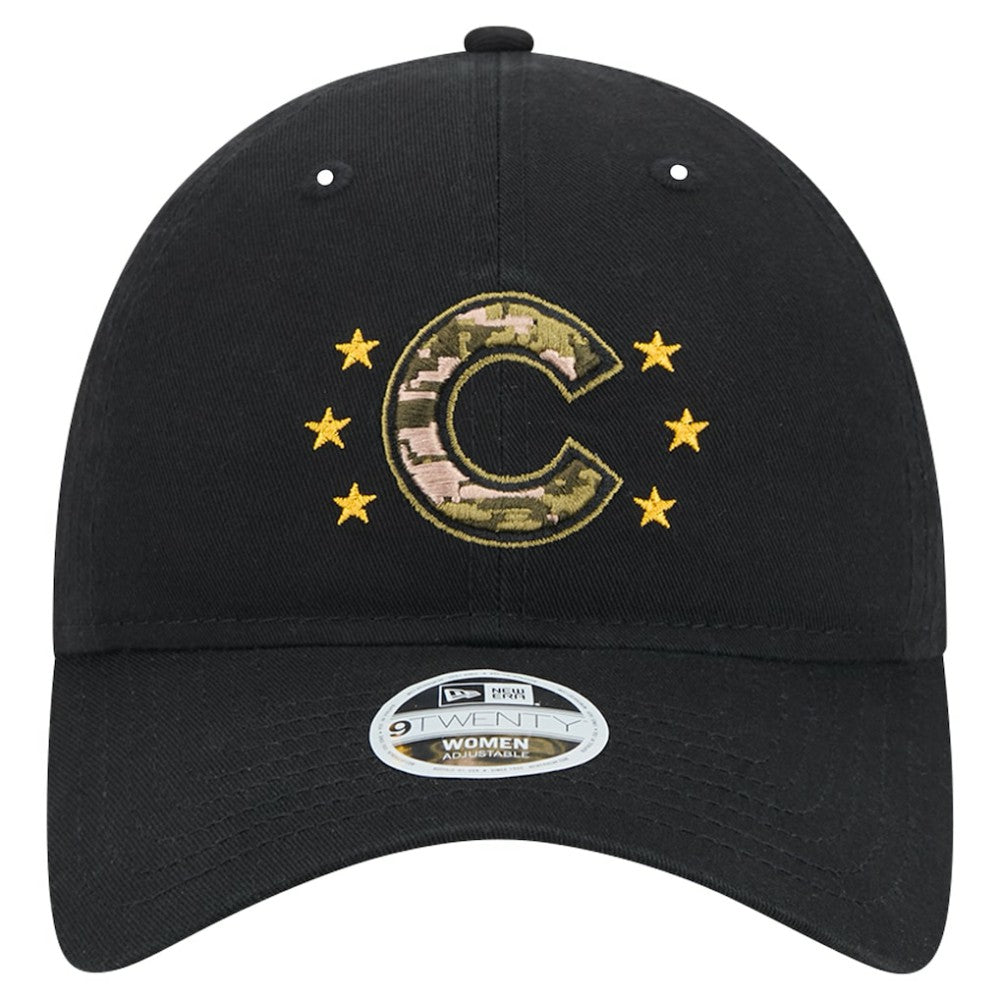 Chicago Cubs Women's 2024 Armed Forces Day 9TWENTY Adjustable Hat - Black | New Era