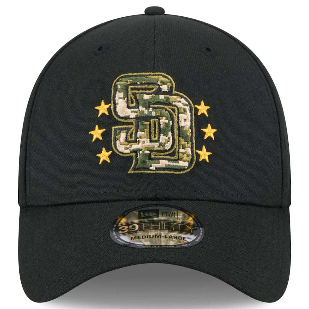 San Diego Padres 2024 Armed Forces Day 39THIRTY Flex Hat - Black | New Era