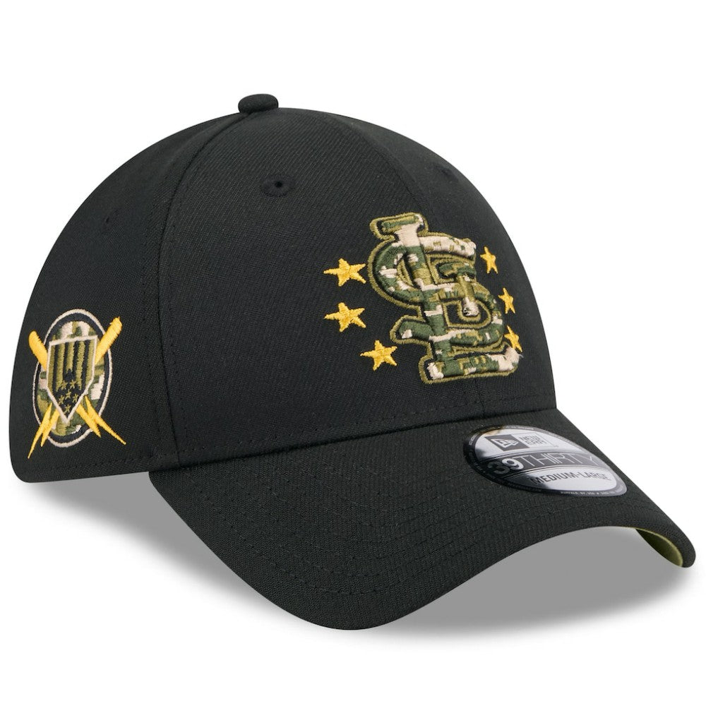 St. Louis Cardinals 2024 Armed Forces Day 39THIRTY Flex Hat - Black | New Era