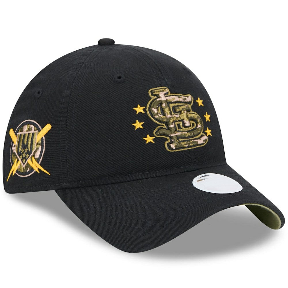 St. Louis Cardinals Women's 2024 Armed Forces Day 9TWENTY Adjustable Hat - Black | New Era