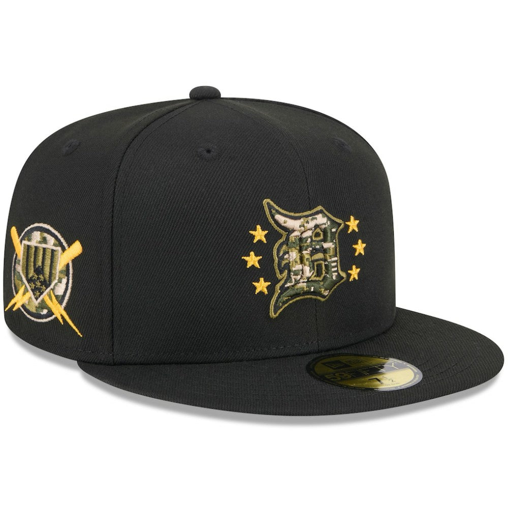 Detroit Tigers 2024 Armed Forces Day On-Field 59FIFTY Fitted Hat - Black | New Era