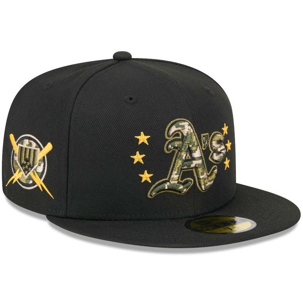 Athletics 2024 Armed Forces Day On-Field 59FIFTY Fitted Hat - Black | New Era