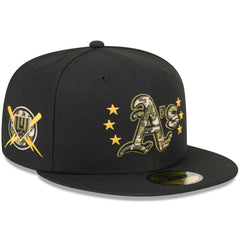 Athletics 2024 Armed Forces Day On-Field 59FIFTY Fitted Hat - Black | New Era