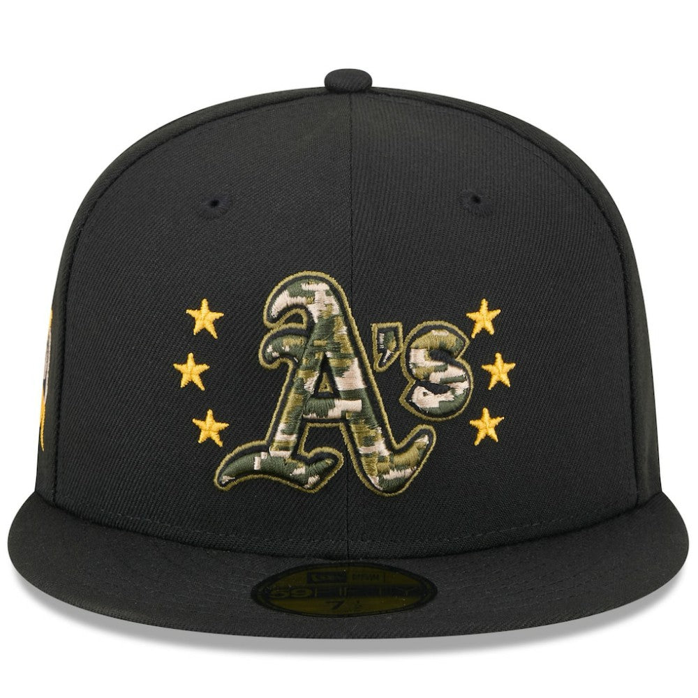 Athletics 2024 Armed Forces Day On-Field 59FIFTY Fitted Hat - Black | New Era
