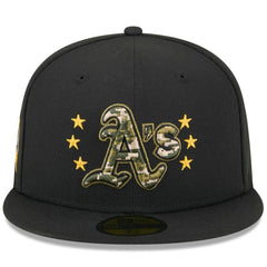 Athletics 2024 Armed Forces Day On-Field 59FIFTY Fitted Hat - Black | New Era