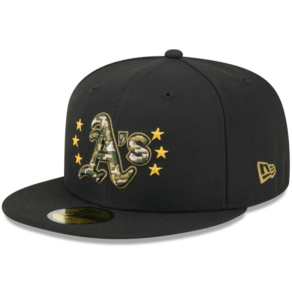 Athletics 2024 Armed Forces Day On-Field 59FIFTY Fitted Hat - Black | New Era