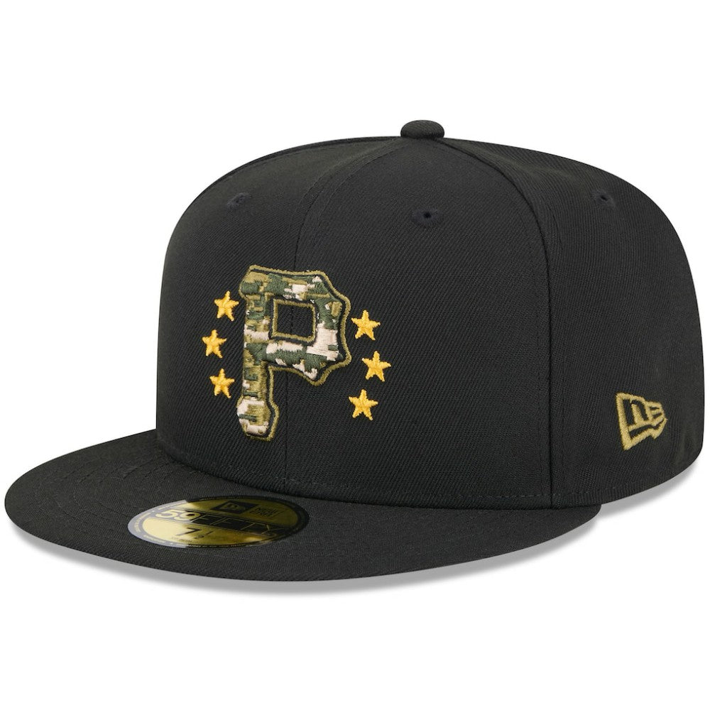 Pittsburgh Pirates 2024 Armed Forces Day On-Field 59FIFTY Fitted Hat - Black | New Era