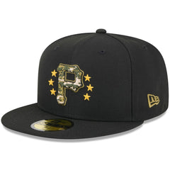 Pittsburgh Pirates 2024 Armed Forces Day On-Field 59FIFTY Fitted Hat - Black | New Era