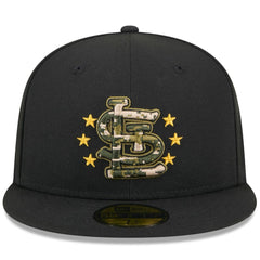 St. Louis Cardinals 2024 Armed Forces Day On-Field 59FIFTY Fitted Hat - Black | New Era