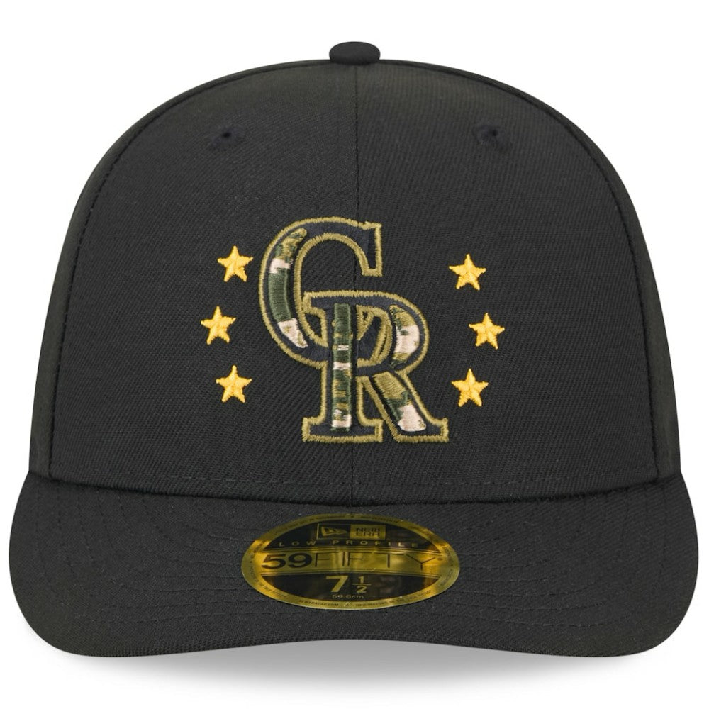 Colorado Rockies 2024 Armed Forces Day Low Profile 59FIFTY Fitted Hat - Black | New Era
