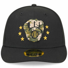 Milwaukee Brewers 2024 Armed Forces Day Low Profile 59FIFTY Fitted Hat - Black | New Era