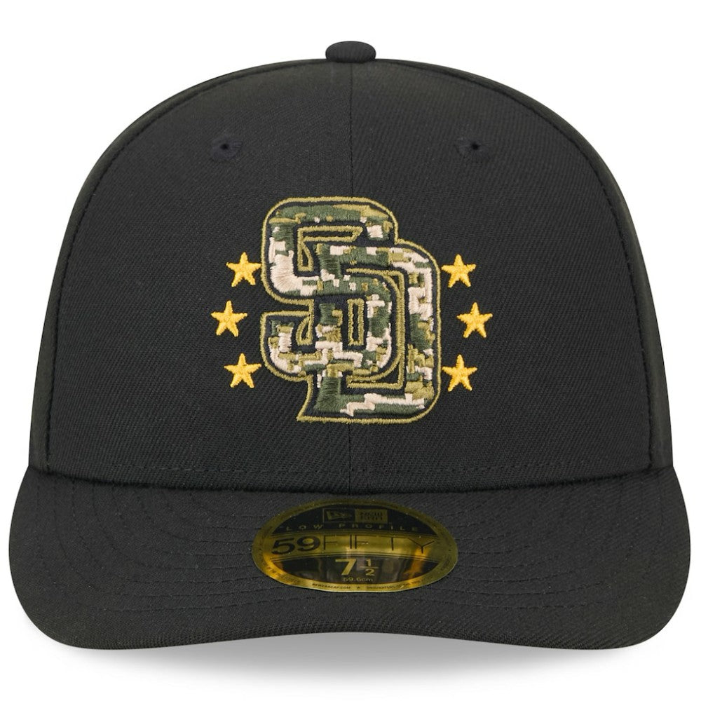 San Diego Padres 2024 Armed Forces Day Low Profile 59FIFTY Fitted Hat - Black | New Era