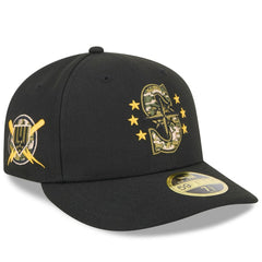 Seattle Mariners 2024 Armed Forces Day Low Profile 59FIFTY Fitted Hat - Black | New Era