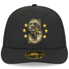Seattle Mariners 2024 Armed Forces Day Low Profile 59FIFTY Fitted Hat - Black | New Era
