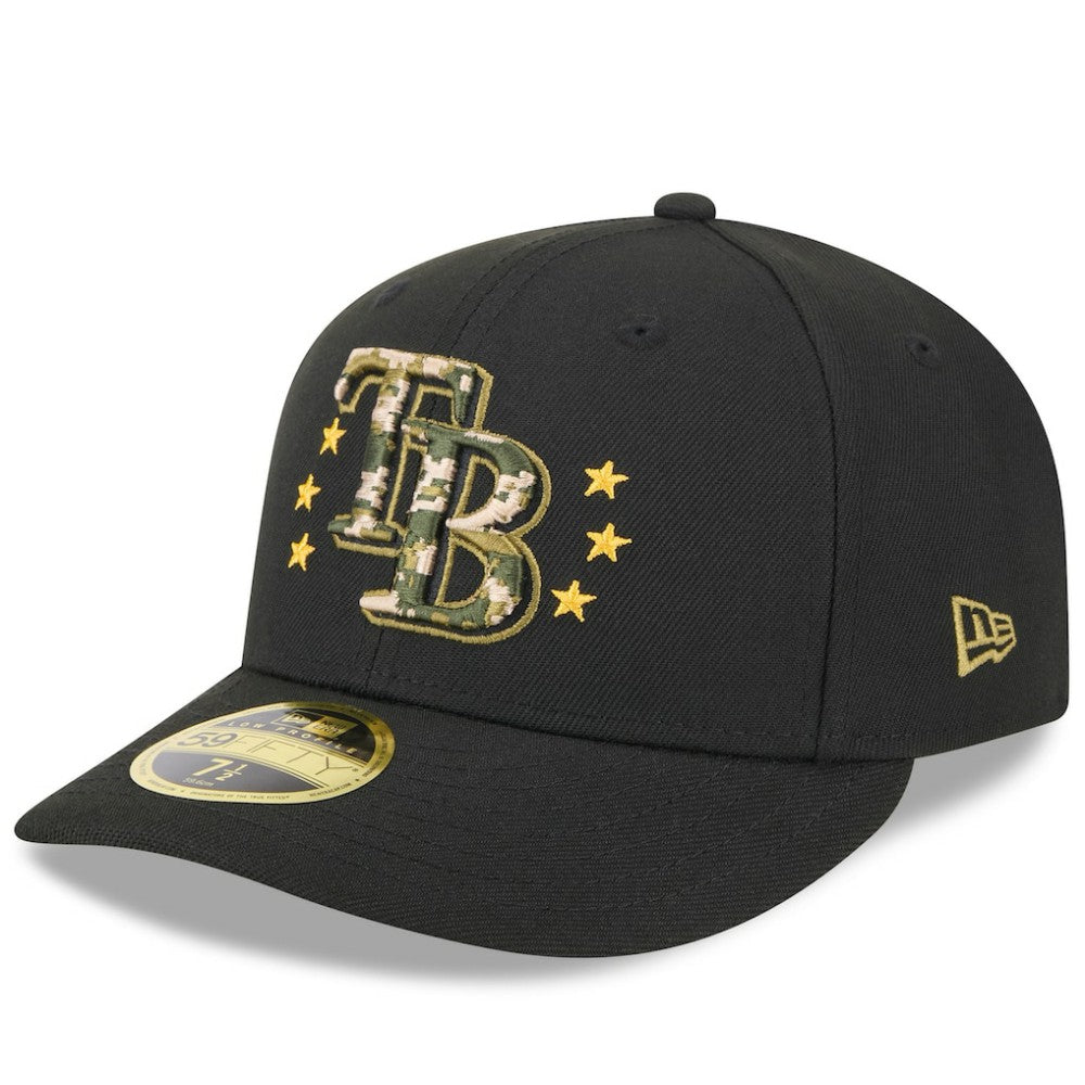 Tampa Bay Rays 2024 Armed Forces Day Low Profile 59FIFTY Fitted Hat - Black | New Era