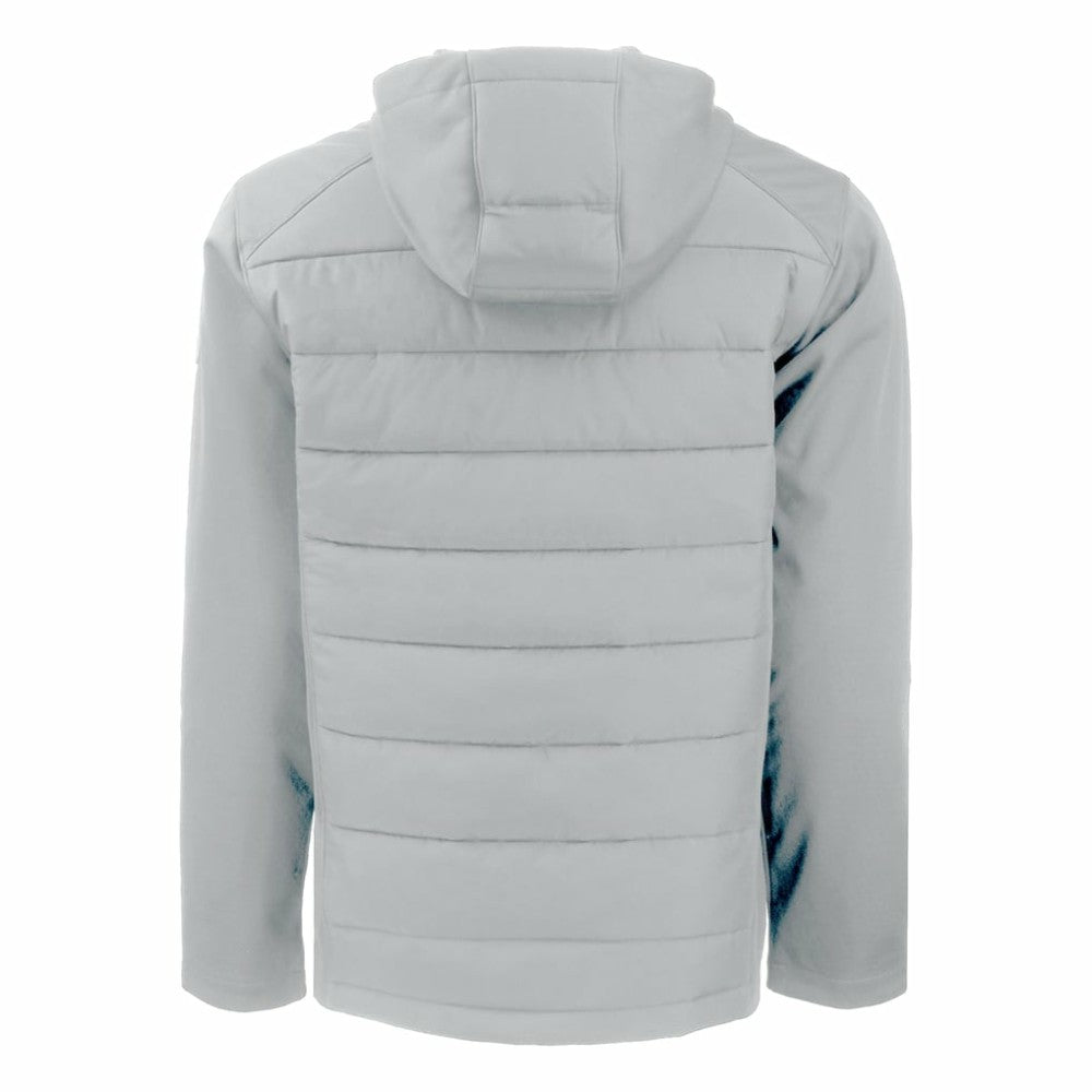 Detroit Tigers Cutter & Buck Evoke Hybrid Eco Softshell Recycled Full-Zip Hoodie - Gray
