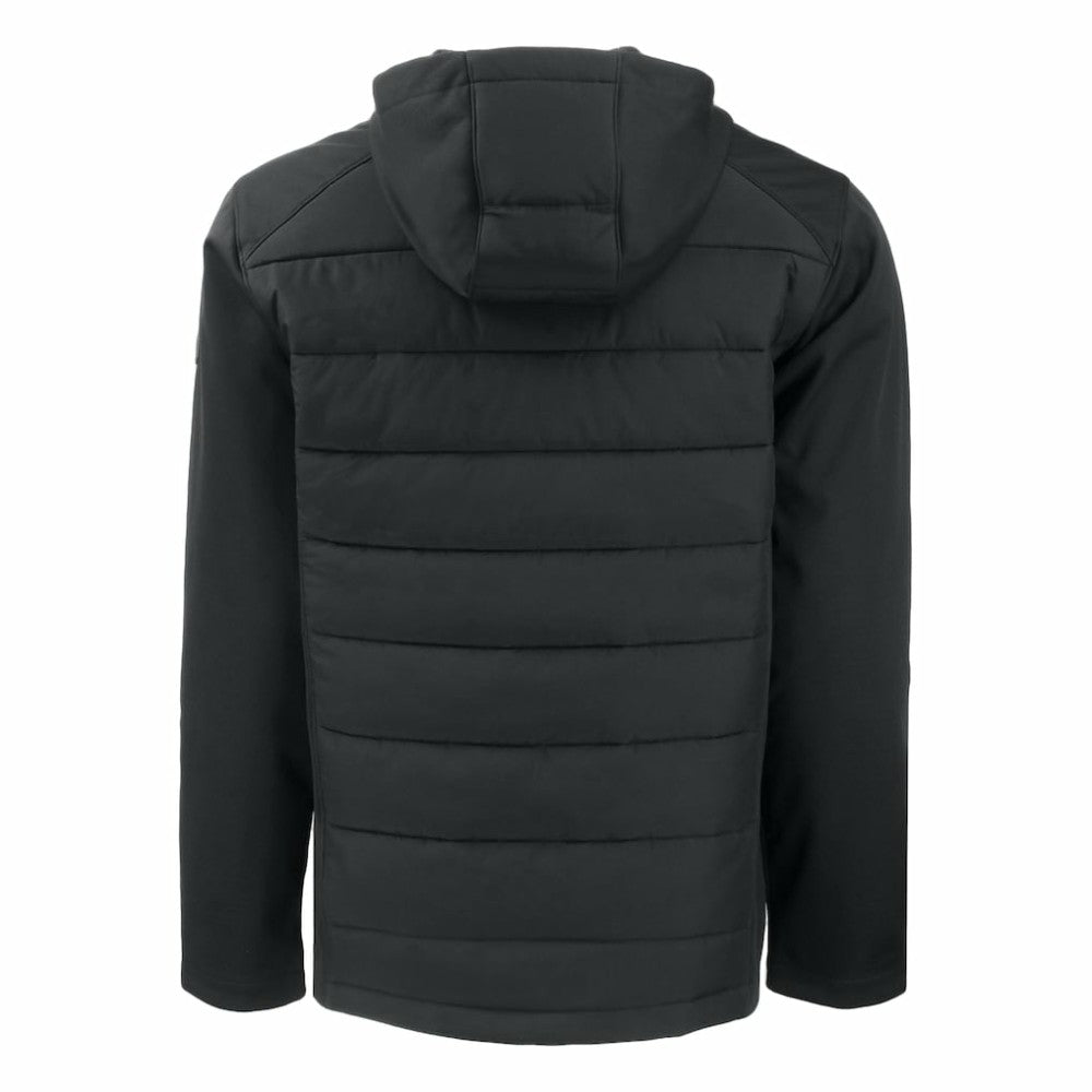 Los Angeles Dodgers Cutter & Buck Evoke Hybrid Eco Softshell Recycled Full-Zip Hoodie - Black