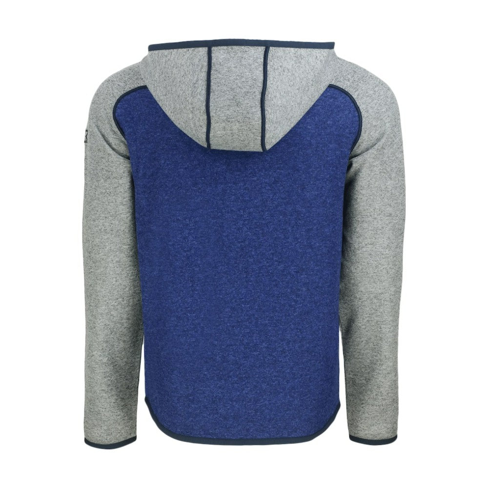 Chicago Cubs Cutter & Buck Mainsail Full-Zip Hooded Jacket - Royal/Heather Gray