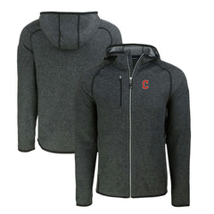Cleveland Guardians Cutter & Buck Mainsail Full-Zip Hooded Jacket - Heather Charcoal